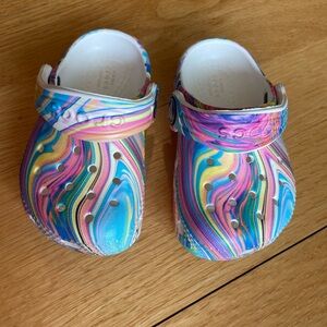 Size C4 Pastel Swirl Toddler Crocs